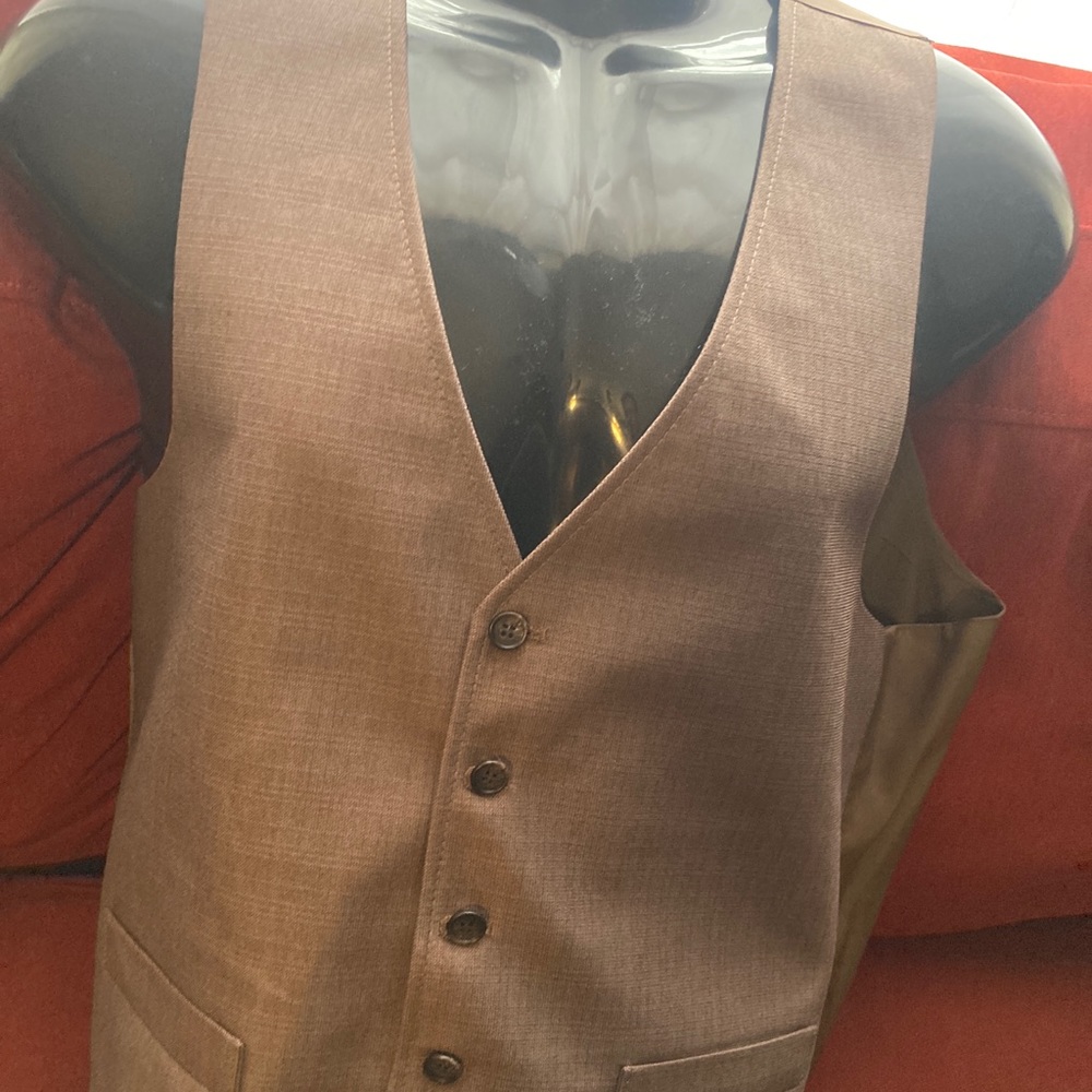 Vintage tan vest dress clothes